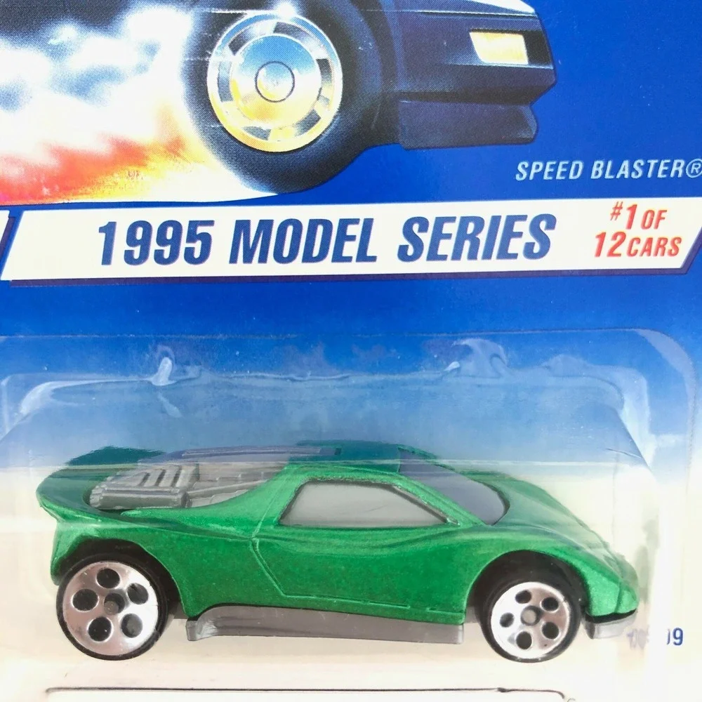 Hot Wheels 1995 Model Series Speed Blaster Car Metallic Green Diecast 1/64 #343